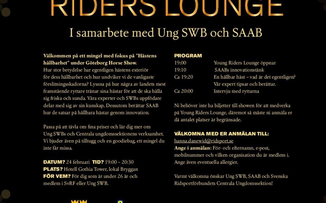 Young Riders Lounge under GHS!